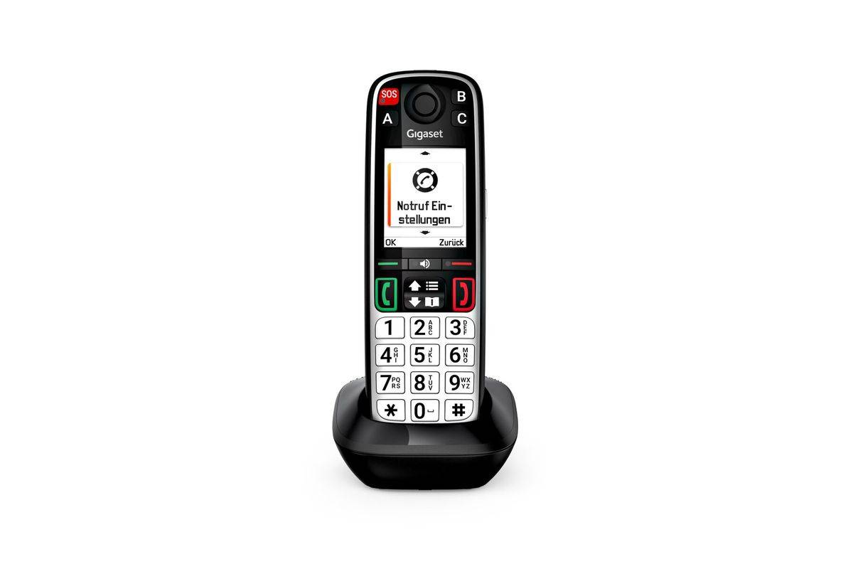 Gigaset EASY 500HX analoge/DECT-telefoon met nummerweergave, zwart/zilver-3