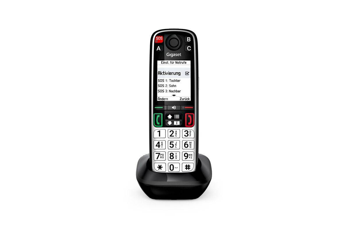Gigaset EASY 500HX analoge/DECT-telefoon met nummerweergave, zwart/zilver-4