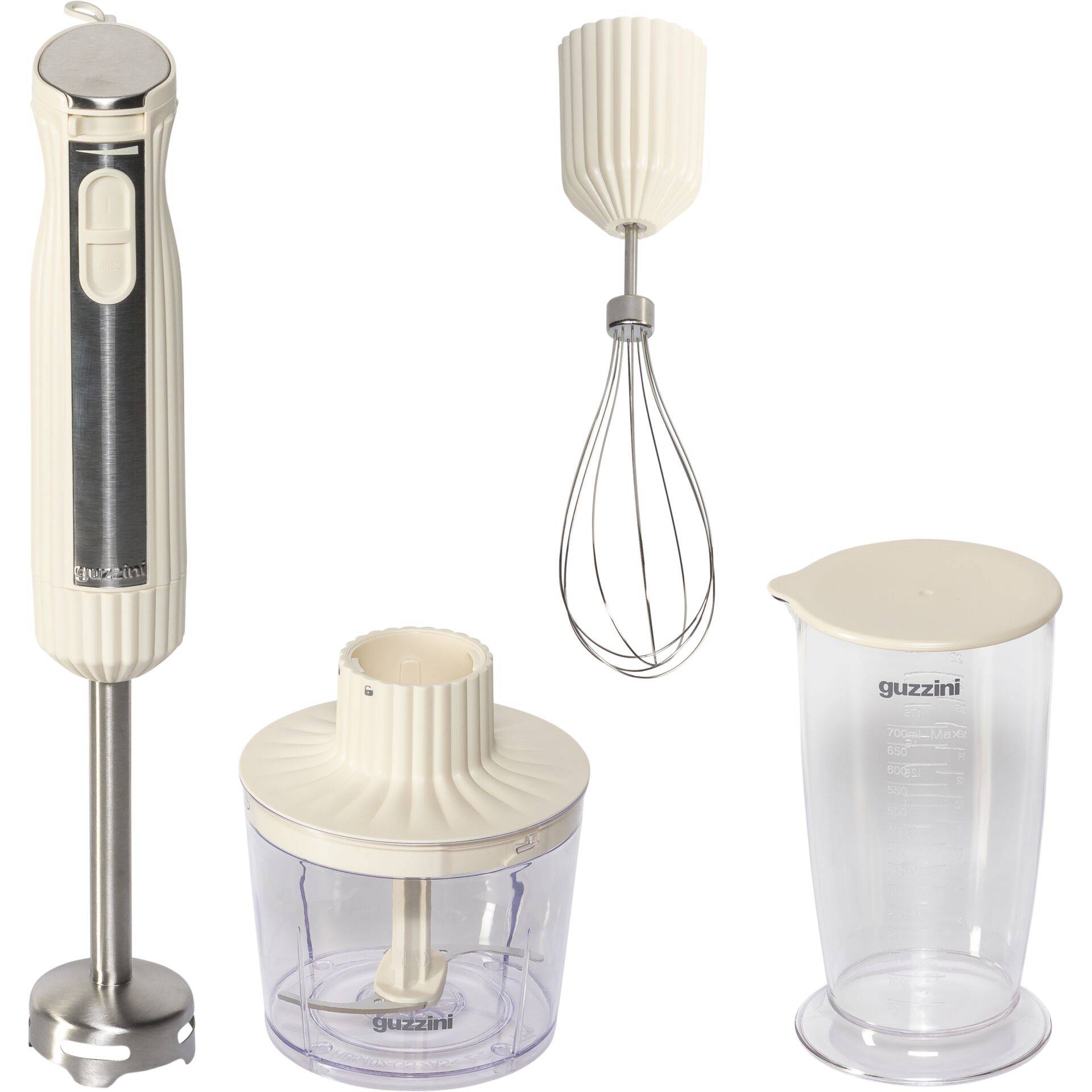 Guzzini Sous Chef staafmixer met accessoires crème-0