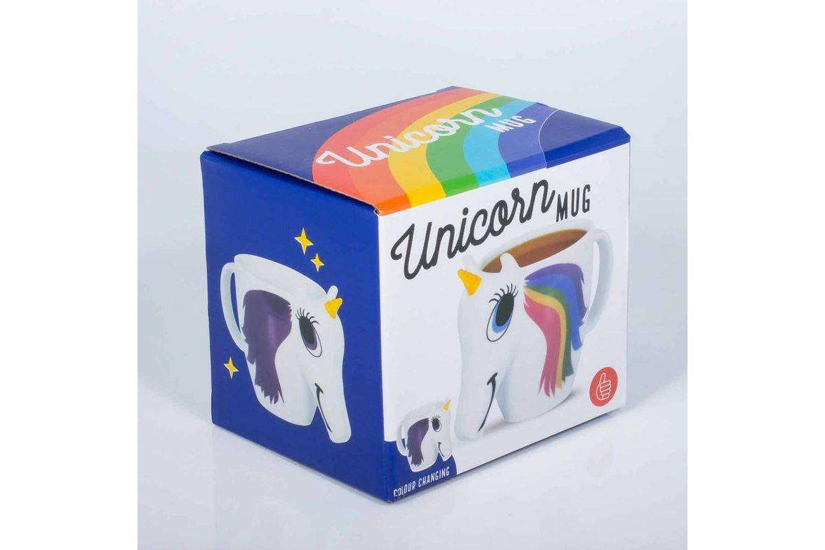 ThumbsUp! "Unicorn" Mok die van kleur verandert, 300 ml, wit-0