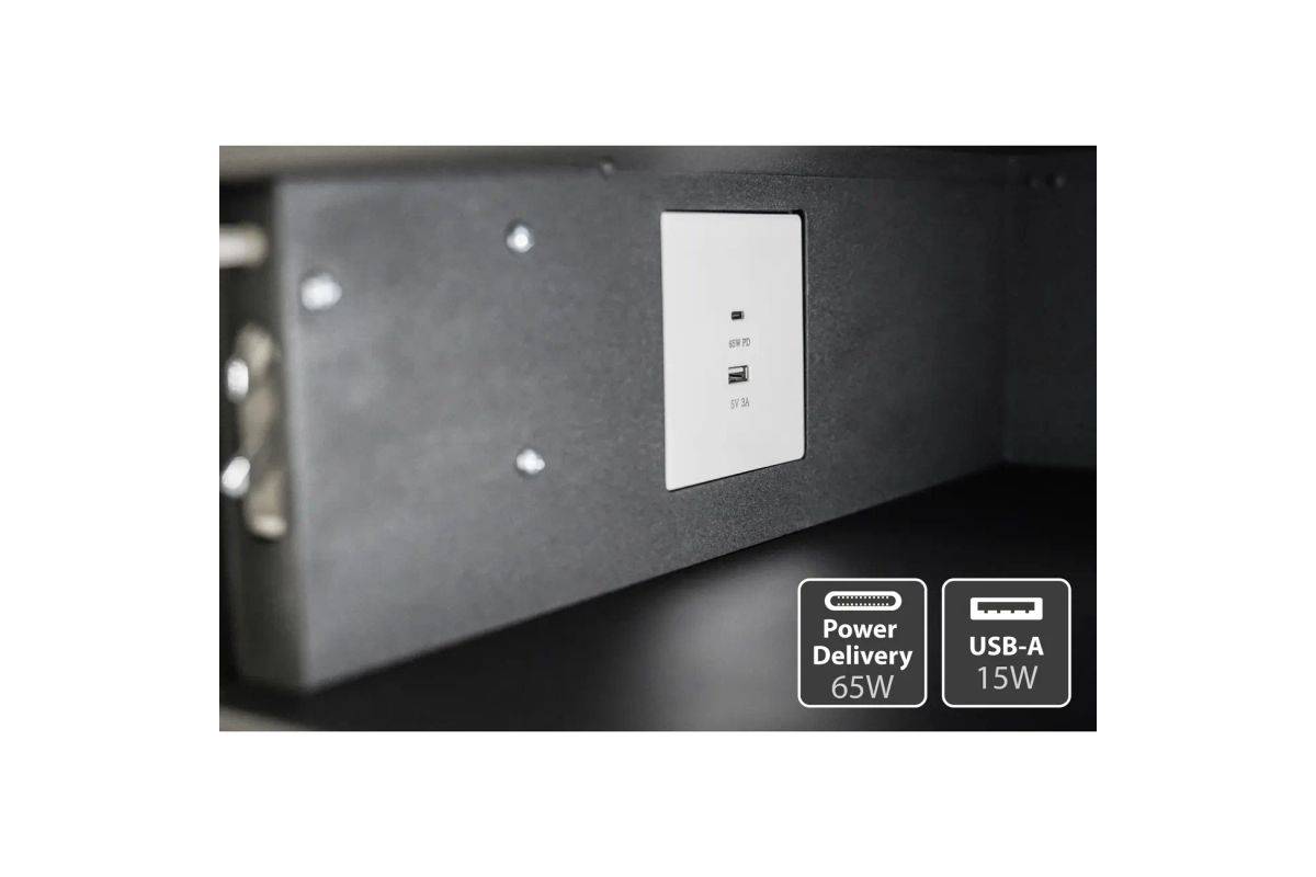 Oplaadkluis met goede verbinding, 12 vakken en 65W USB-C.-4