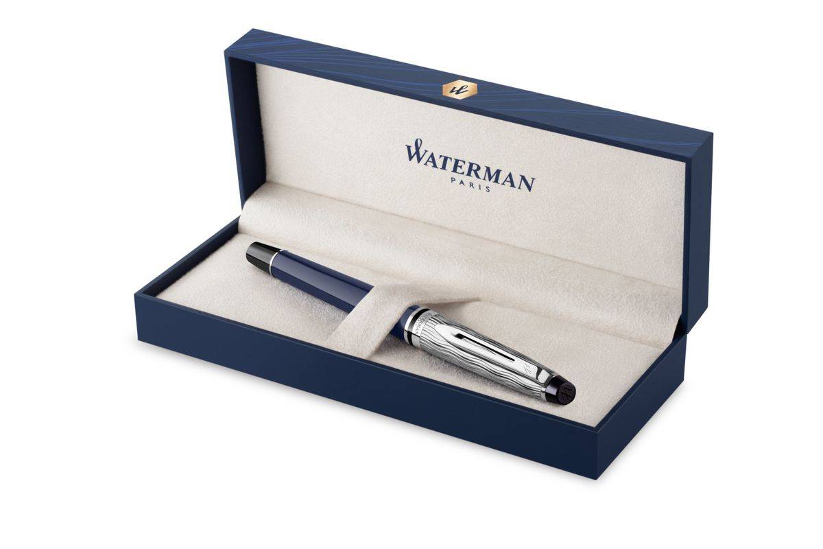 WATERMAN Vulpen L'Essence du Bleu Expert DeLuxe CC F Blauwe Cadeauverpakking-2