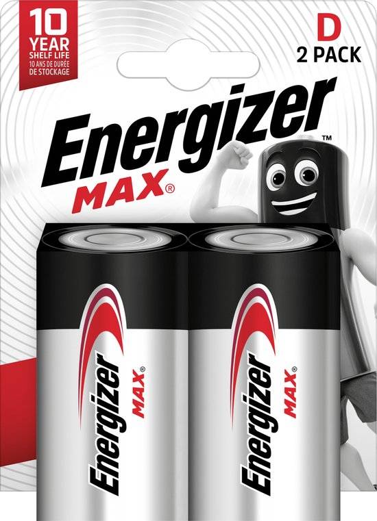 Energizer Max-D LR20 Mono batterijen, 2 stuks.-0