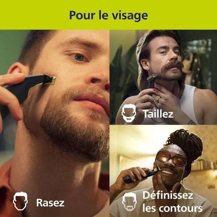 Baard- en lichaamstrimmer - PHILIPS - OneBlade Pro 360 - 2 messen - 14-in-1 kam - Batterijduur: 90 minuten-1