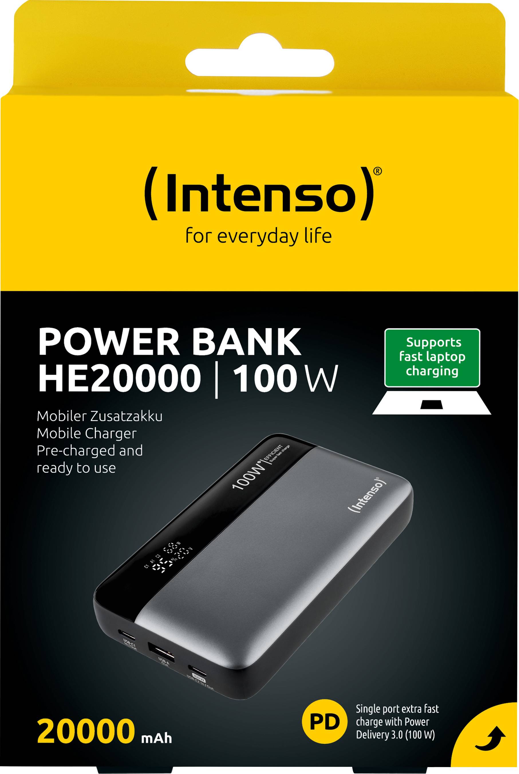 Intenso 7350050 - Powerbank HE20000 - 20000 mAh - 100 W PD - USB-A, USB-C-0