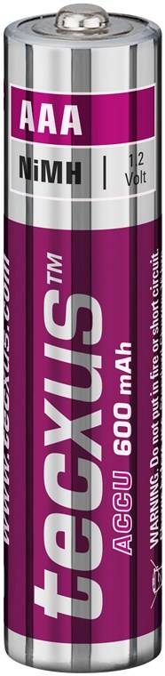 Tecxus AAA (Micro)/HR03 - 600 mAh - Nikkel-metaalhydride (NiMH) oplaadbare batterij, 1,2 V-1