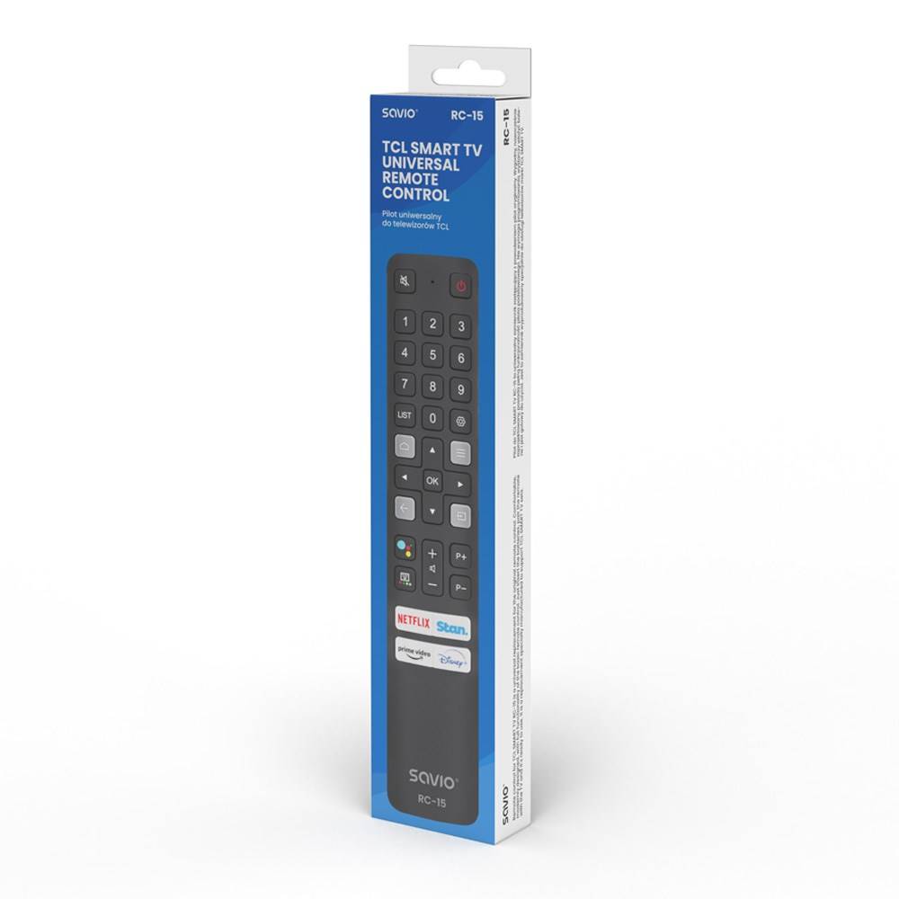 Savio RC-15 universele/vervangende afstandsbediening voor TCL SMART TV met draadloze IR-drukknop-2