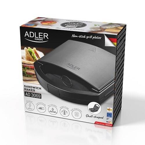 Adler AD 3069 Sandwich toaster Zwart-4