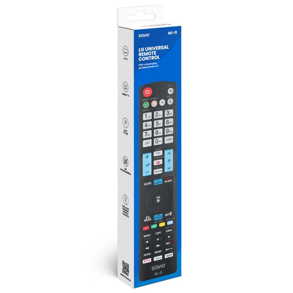 Savio RC-11 afstandsbediening IR draadloze tv-drukknop-2