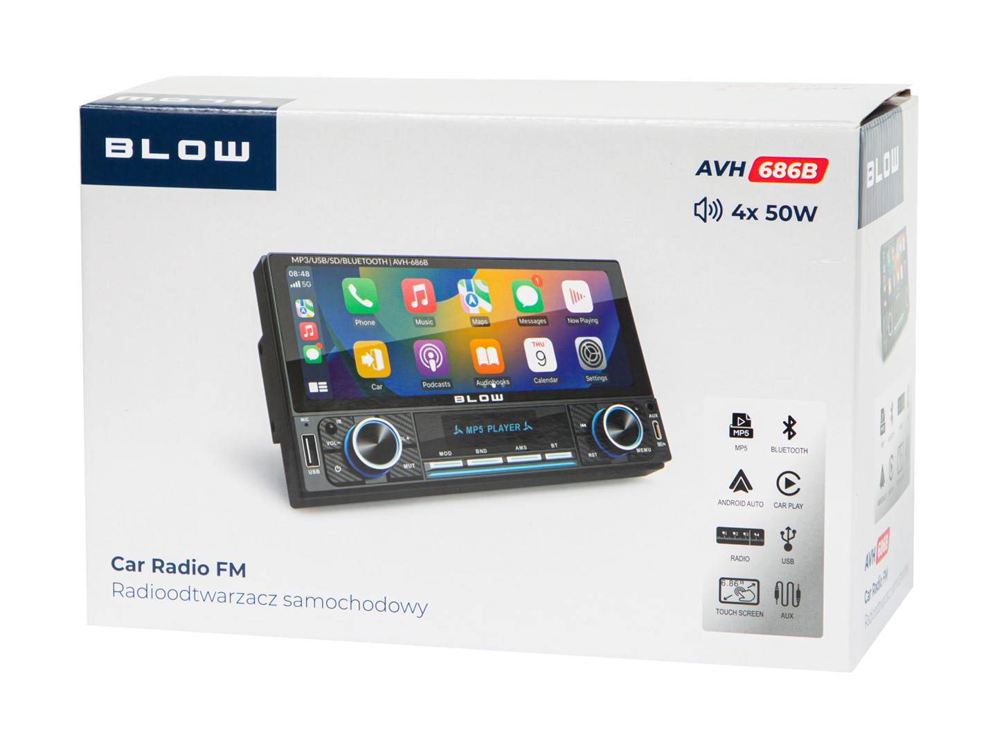 Radio BLOW AVH-686B RDS MP3/USB/micro SD/BLUETOOTH-5