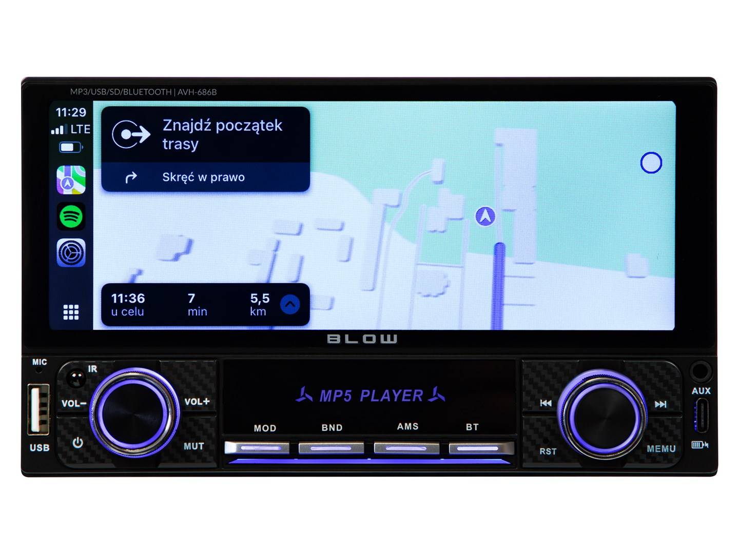 Radio BLOW AVH-686B RDS MP3/USB/micro SD/BLUETOOTH-6