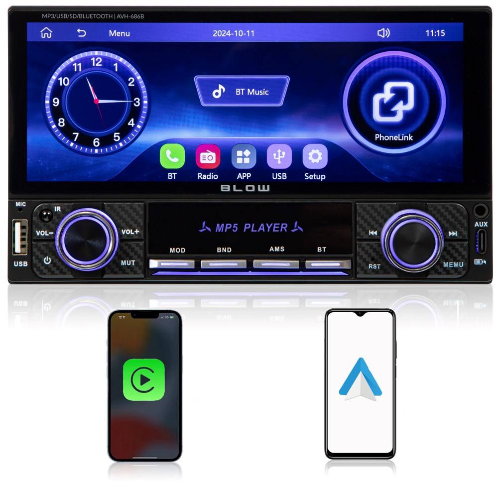 Radio BLOW AVH-686B RDS MP3/USB/micro SD/BLUETOOTH-1