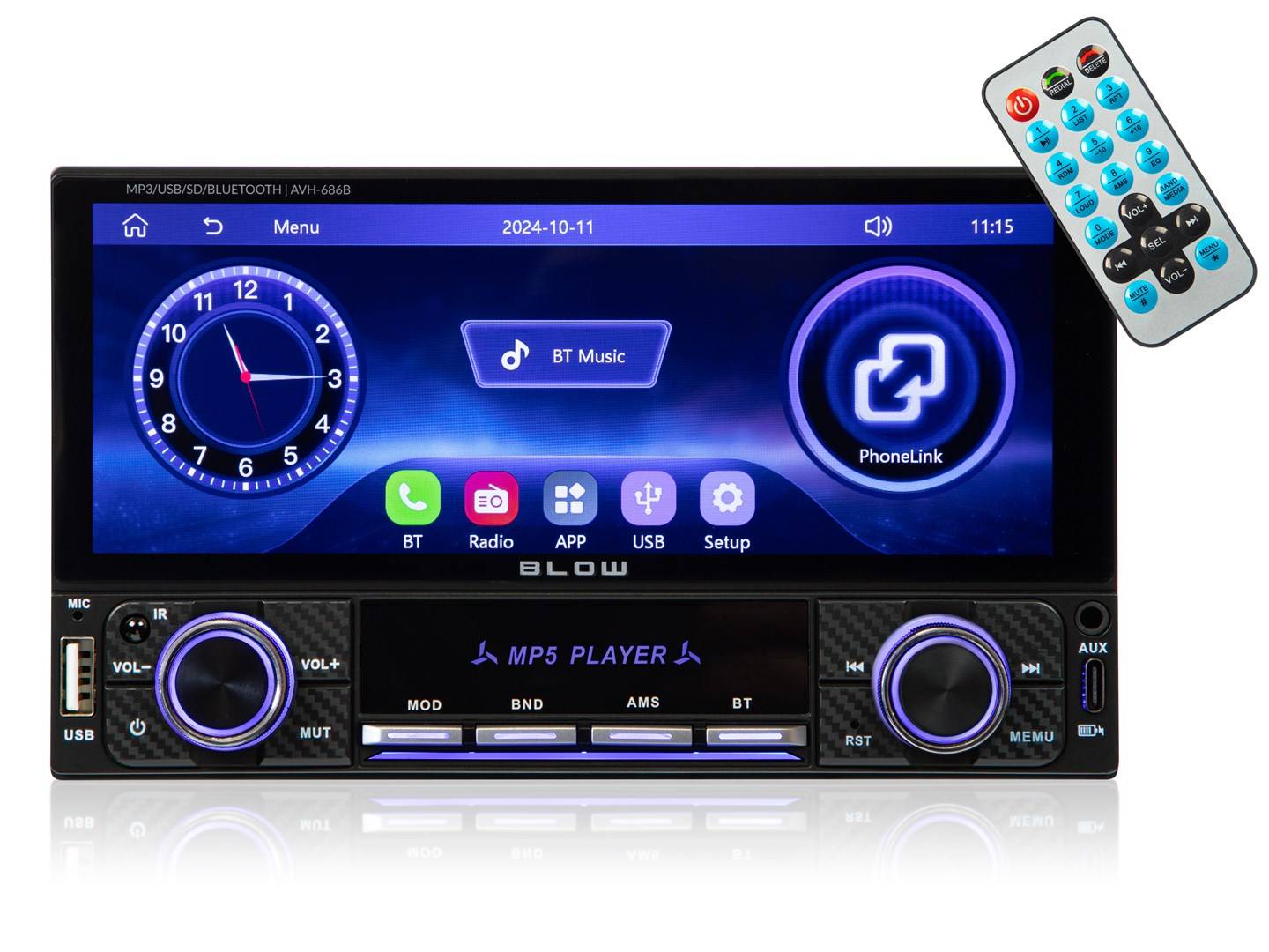Radio BLOW AVH-686B RDS MP3/USB/micro SD/BLUETOOTH-4