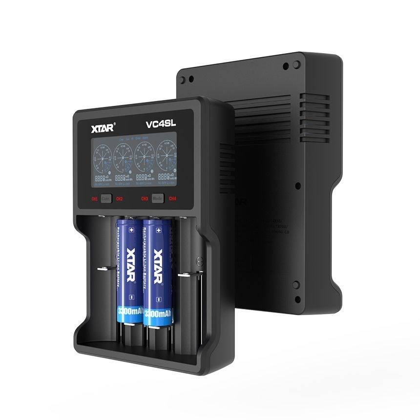 XTAR VC4SL acculader naar Li-ion/Ni-MH/Ni-CD 18650-3