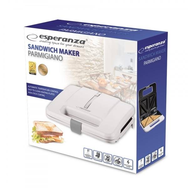Esperanza EKT010W sandwichmaker 1000 W wit-3