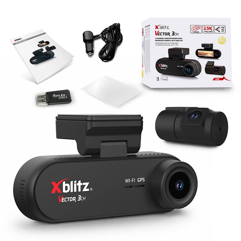 XBLITZ VECTOR 3CH 3-kanaals DVR met achteruitrijcamera, wifi en GPS-6