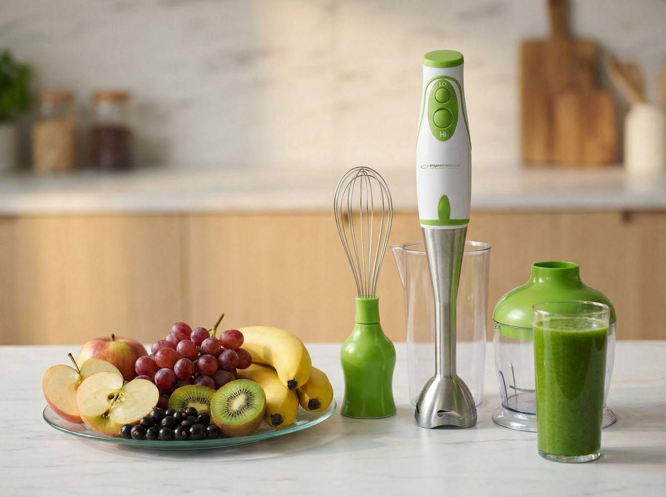 Esperanza EKM003G blender 0,75 L staafmixer Groen, Wit 450 W-4