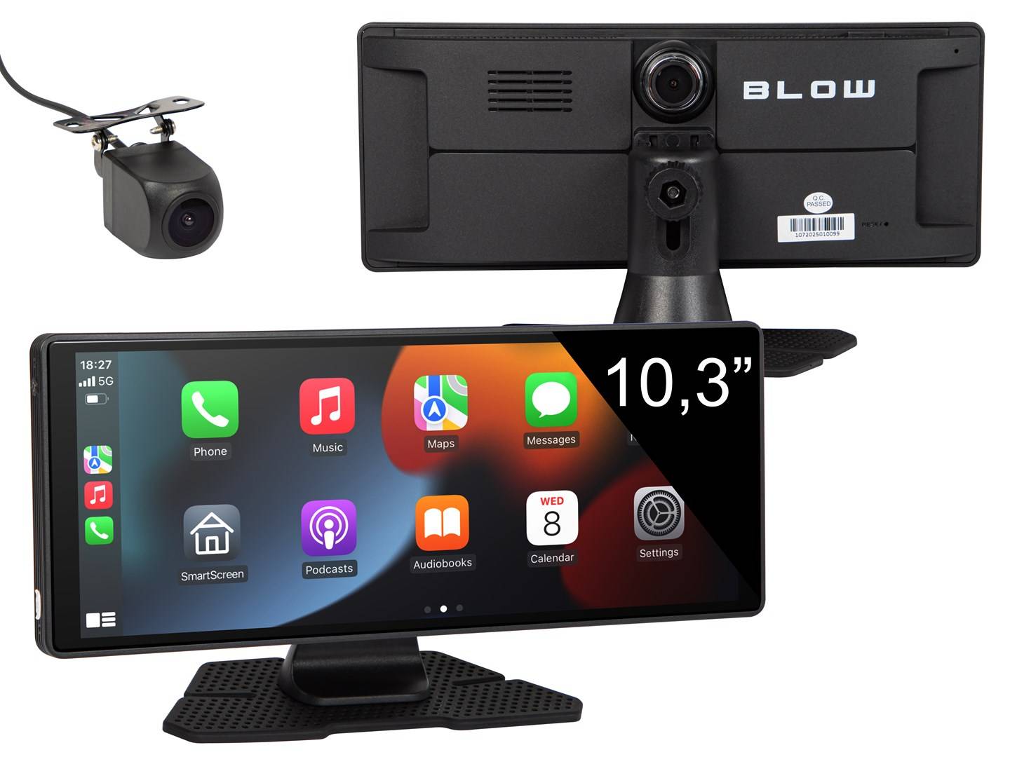 Draadloos CarPlay 5.0 BLOW multimediastation met videorecorder en achteruitrijcamera-0