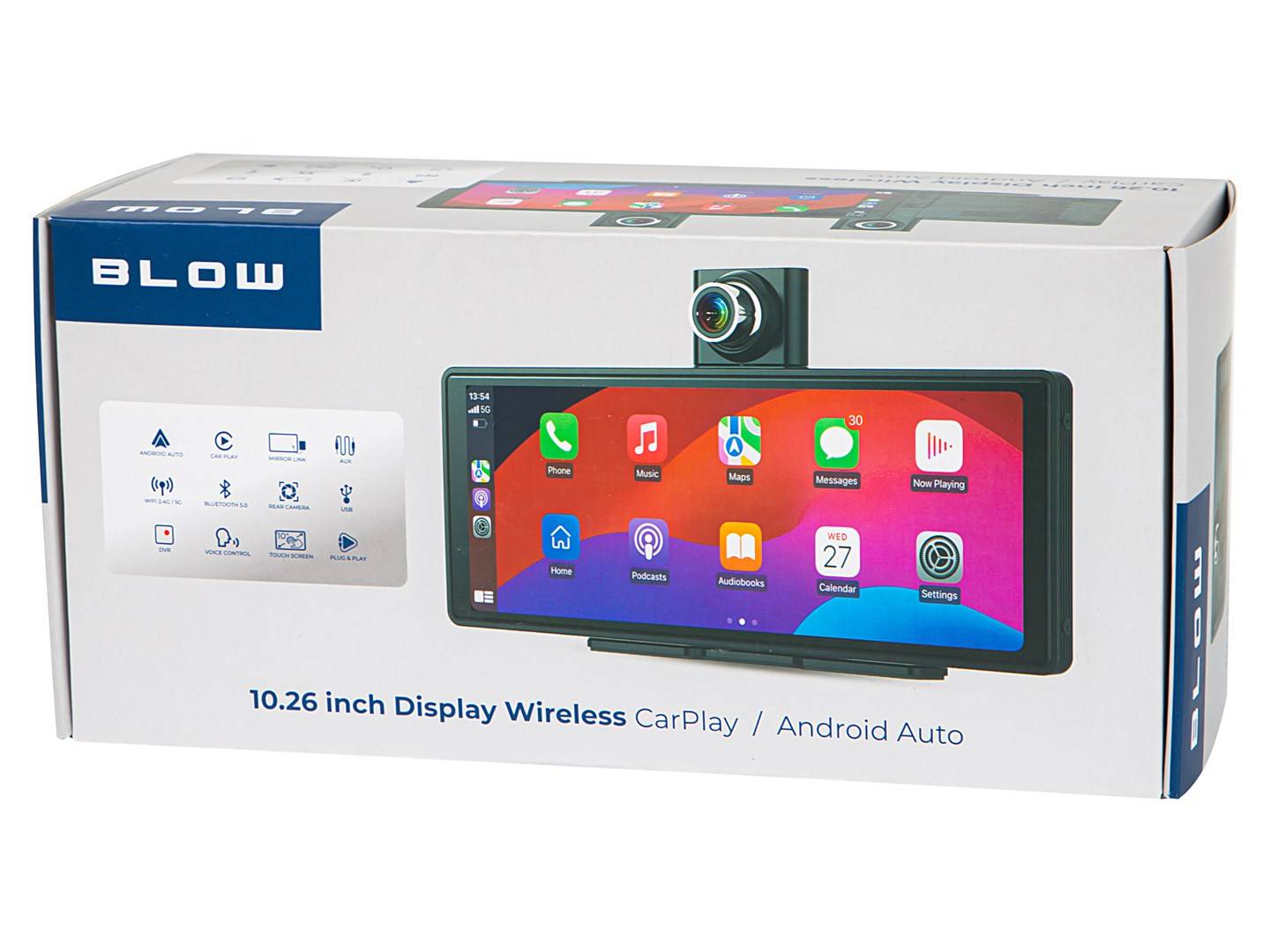Draadloos CarPlay 5.0 BLOW multimediastation met videorecorder en achteruitrijcamera-3