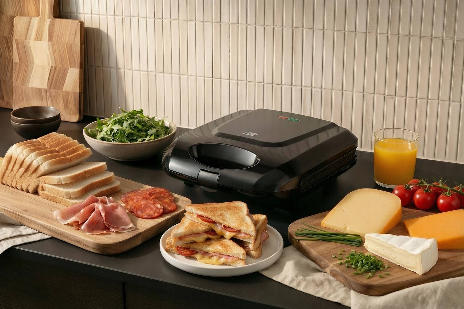Promis STP 25 XXL sandwichmaker, 4 toasts, 1400 W, zwart-4
