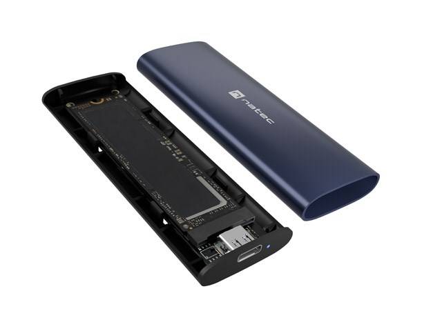 NATEC RHINO M.2 NVME LITE EXTERNE SSD-BEHUIZING USB-C 3.2 GEN 2 STAAL MARINEBLAUW-5