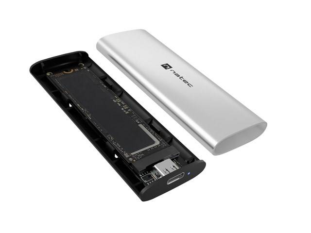 NATEC RHINO M.2 NVME LITE EXTERNE SSD-BEHUIZING USB-C 3.2 GEN 2 ARCTIC SILVER-4