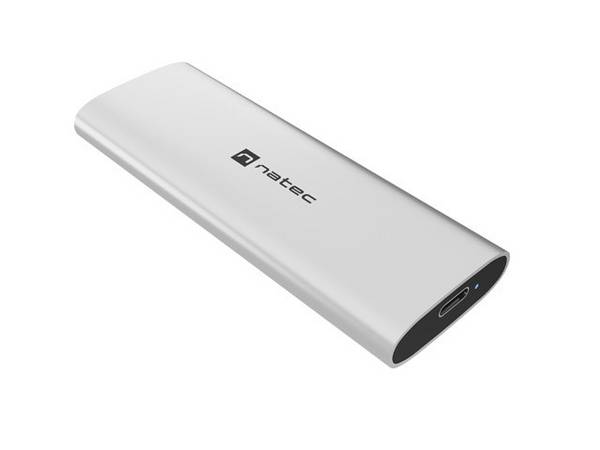 NATEC RHINO M.2 NVME LITE EXTERNE SSD-BEHUIZING USB-C 3.2 GEN 2 ARCTIC SILVER