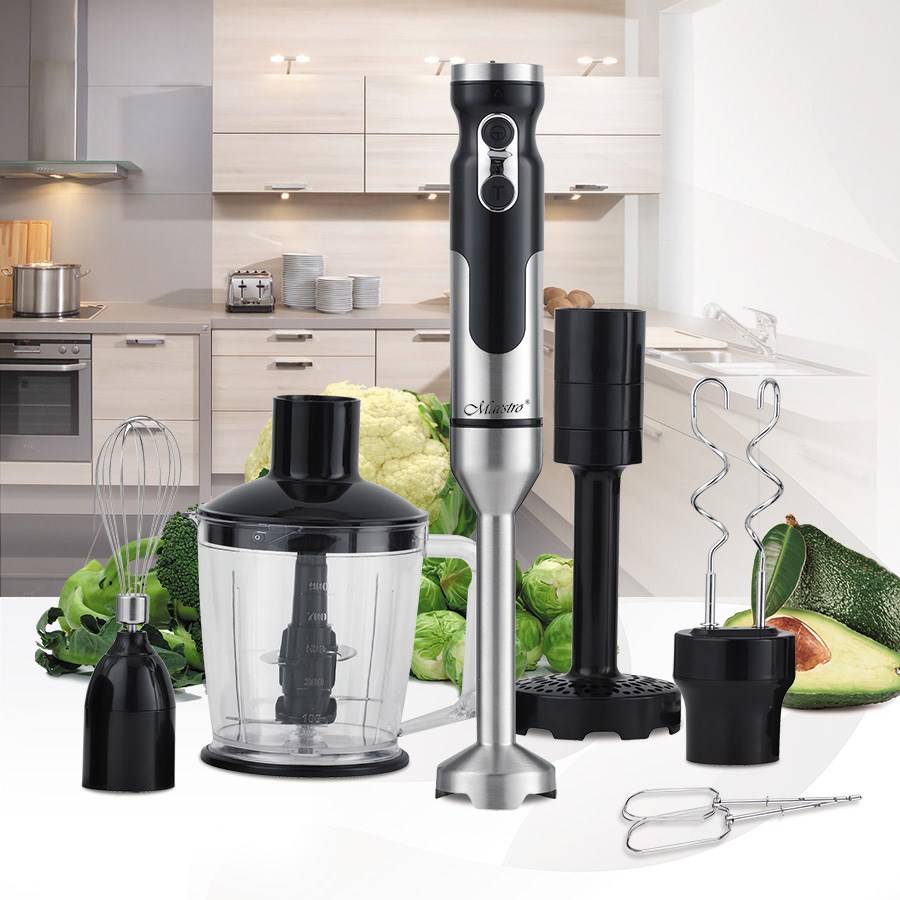 Maestro MR-567 staafmixer 1000 W Zwart, roestvrij staal-1