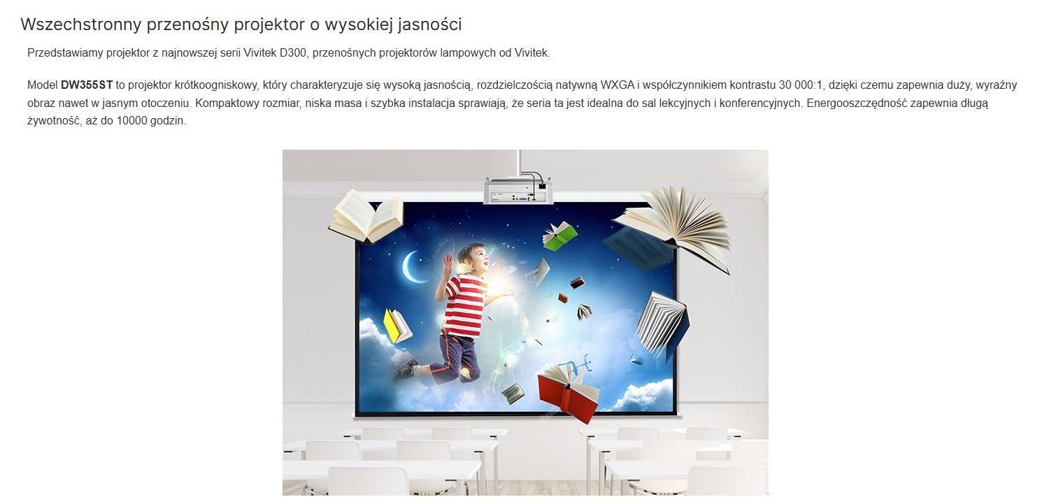 Vivitek DW355ST projector met korte projectieafstand-2