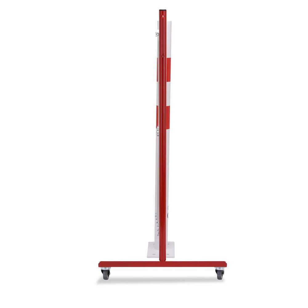 Paal met harmonicahek - Wit & Rood - x 4000 mm x - - - - Voor binnen & buiten-2