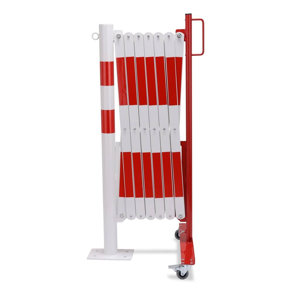 Paal met harmonicahek - Wit & Rood - x 4000 mm x - - - - Voor binnen & buiten-4