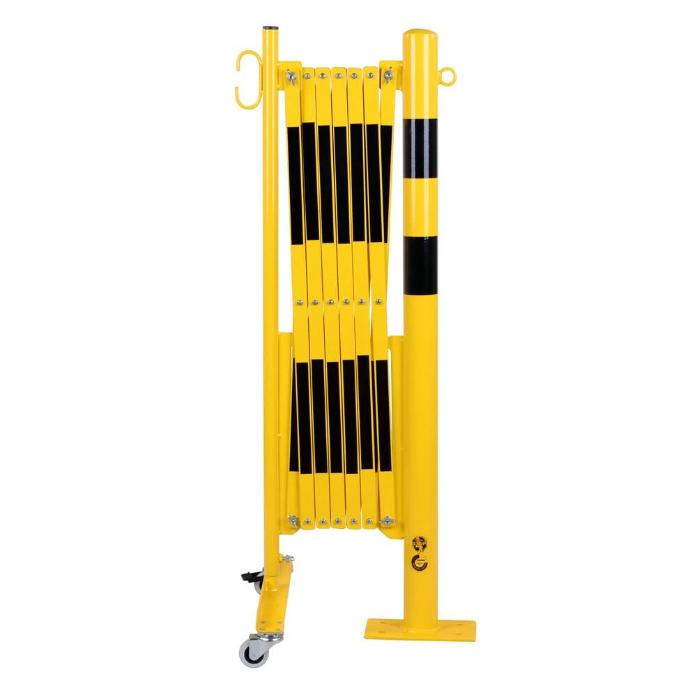Paal met harmonicahek - Geel & Zwart - x 3600 mm x - - - - Voor binnen & buiten-2
