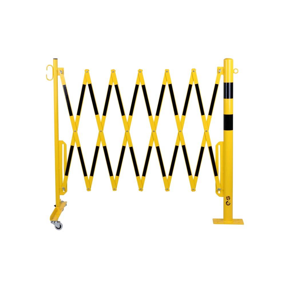 Paal met harmonicahek - Geel & Zwart - x 3600 mm x - - - - Voor binnen & buiten-4