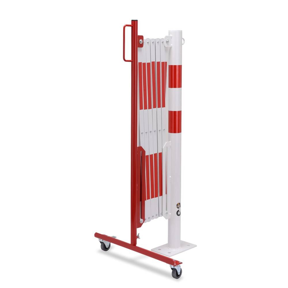 Paal met harmonicahek - Wit & Rood - x 3600 mm x - - - - Voor binnen & buiten-3