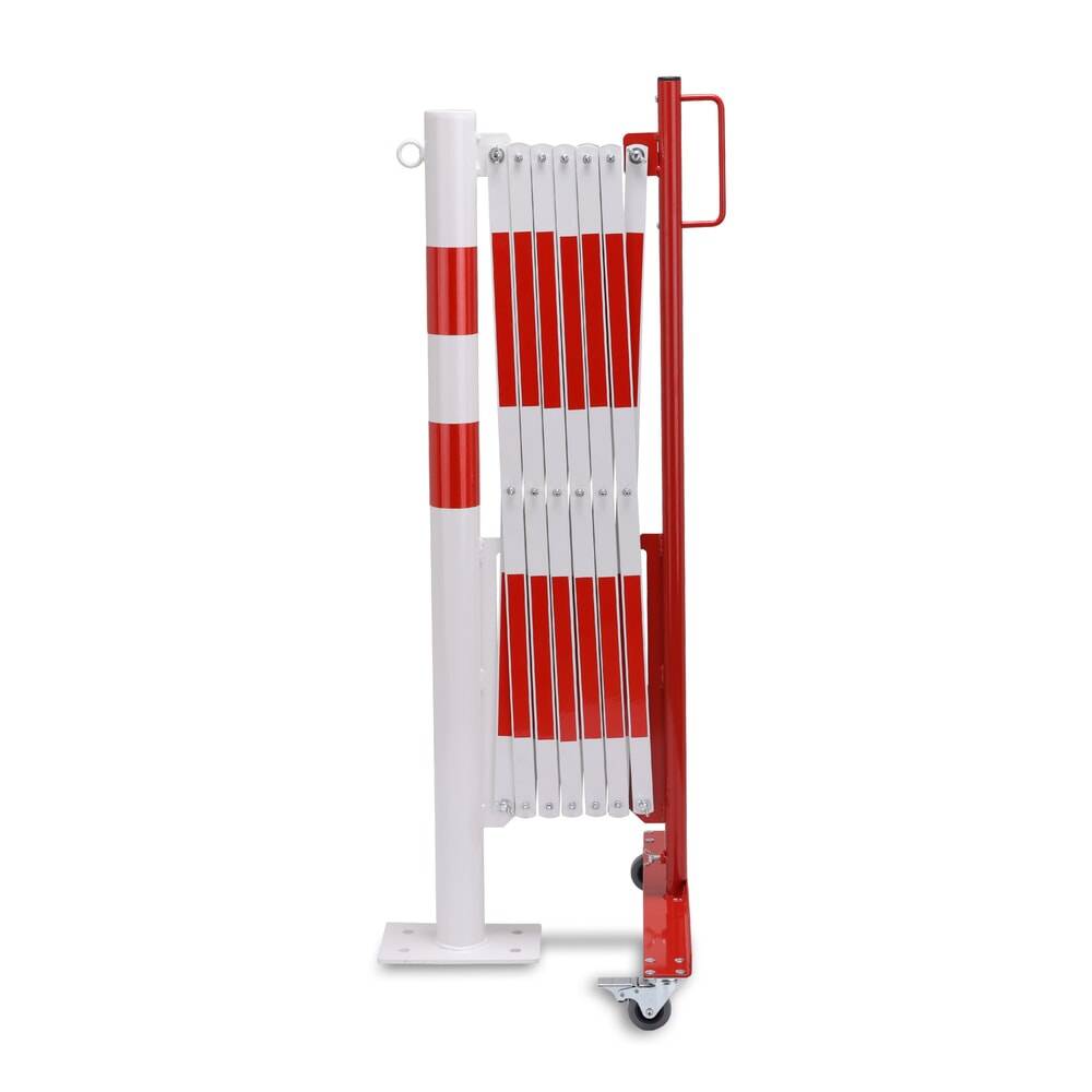 Paal met harmonicahek - Wit & Rood - x 3600 mm x - - - - Voor binnen & buiten-4