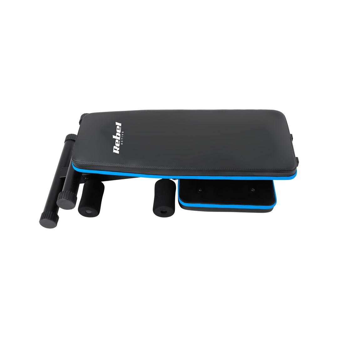 REBEL ACTIVE Versterkte schuine trainingsbank met beenvergrendeling-6