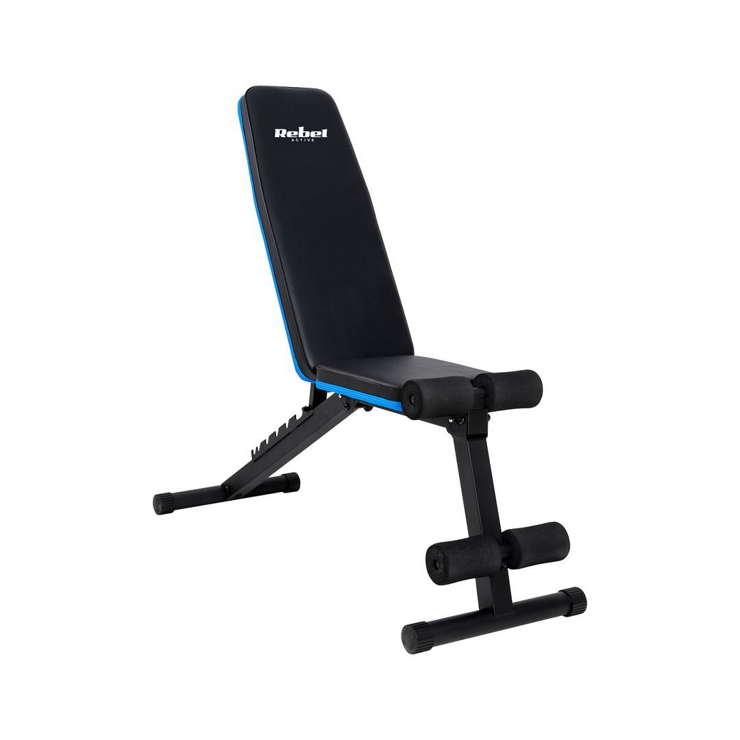 REBEL ACTIVE Versterkte schuine trainingsbank met beenvergrendeling-0