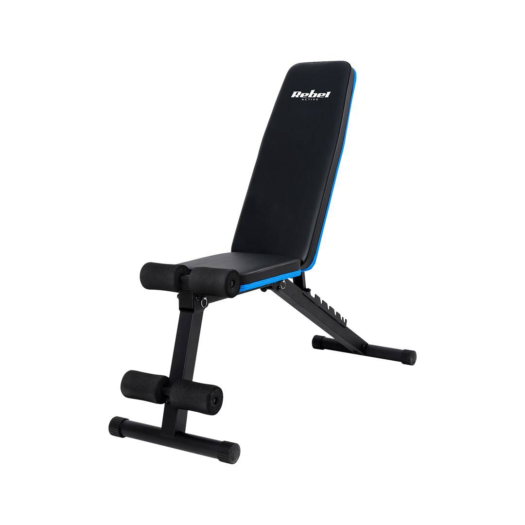 REBEL ACTIVE Versterkte schuine trainingsbank met beenvergrendeling-1