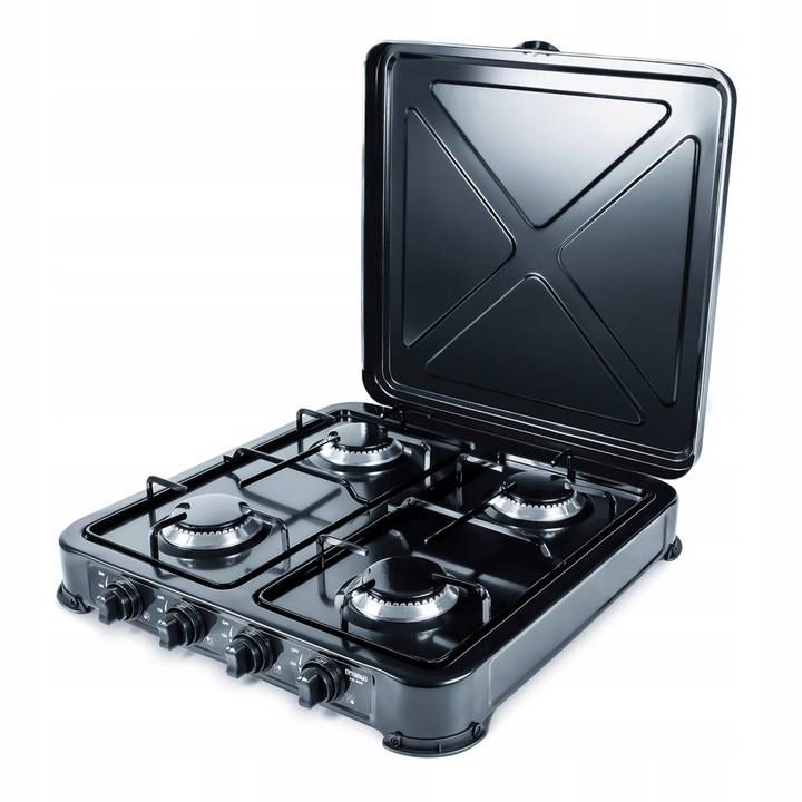 Promis KG400C kookplaat Zwart, Wit, Gasfornuis, 4 zones-0