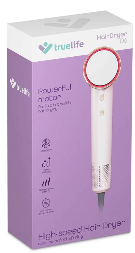 TrueLife D6 haardroger 1600 W Rose-1