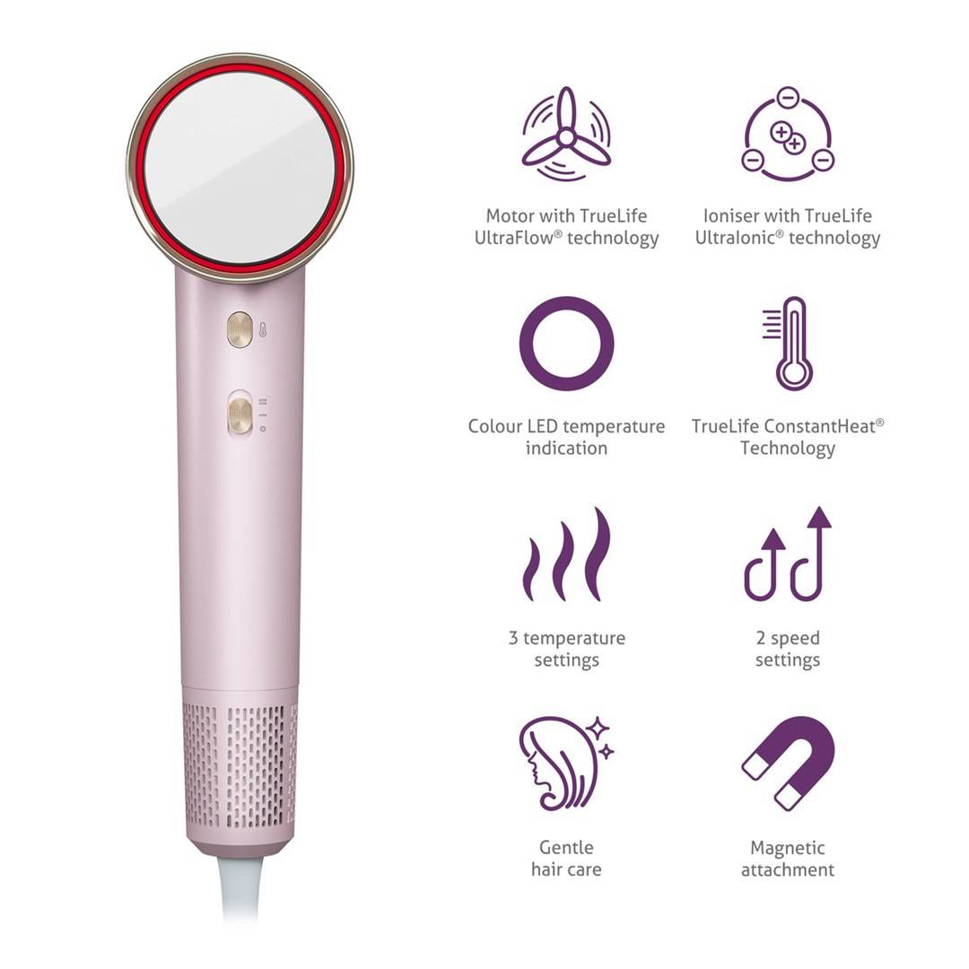 TrueLife D6 haardroger 1600 W Rose-4