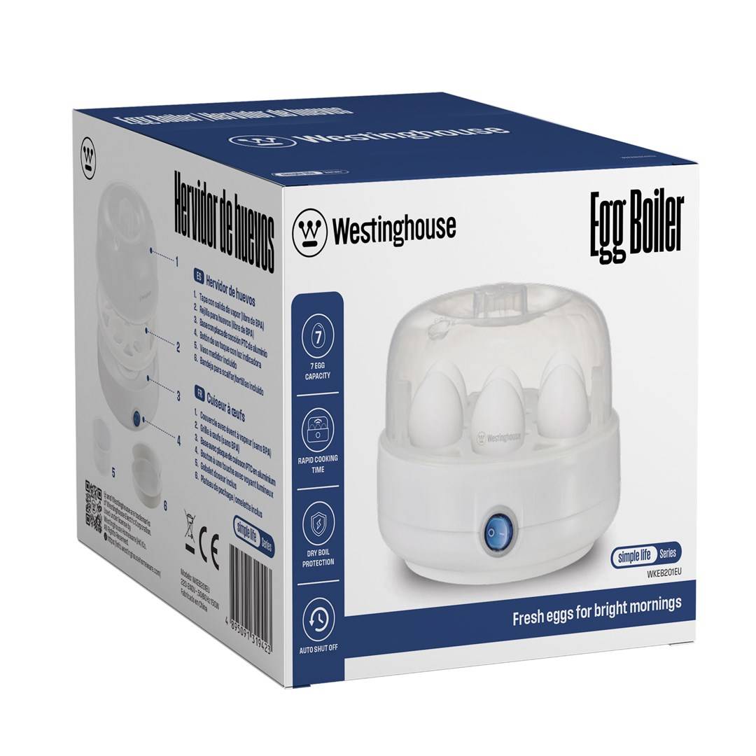 Westinghouse WKEB201EU eierkoker voor 7 eieren, 150 W, wit.-2