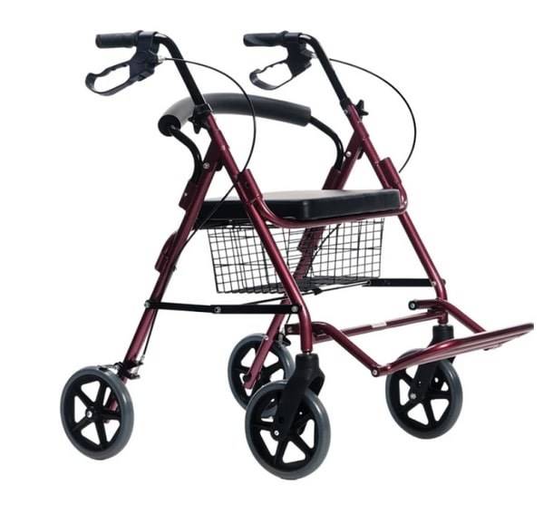 Vierwielige rollator met zitfunctie-0