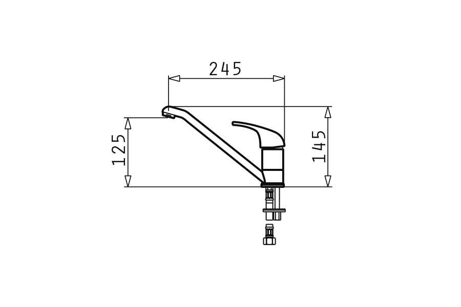 PYRAMIS ASALIA granietzwarte mixer-1