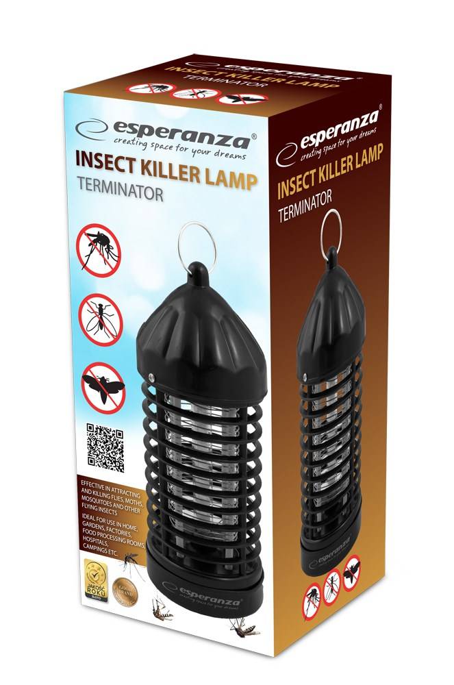 Esperanza EHQ005 elektrische insecten UV-lamp zwart-2