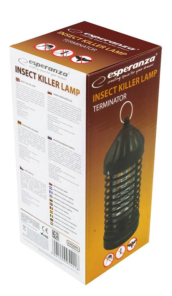 Esperanza EHQ005 elektrische insecten UV-lamp zwart-4
