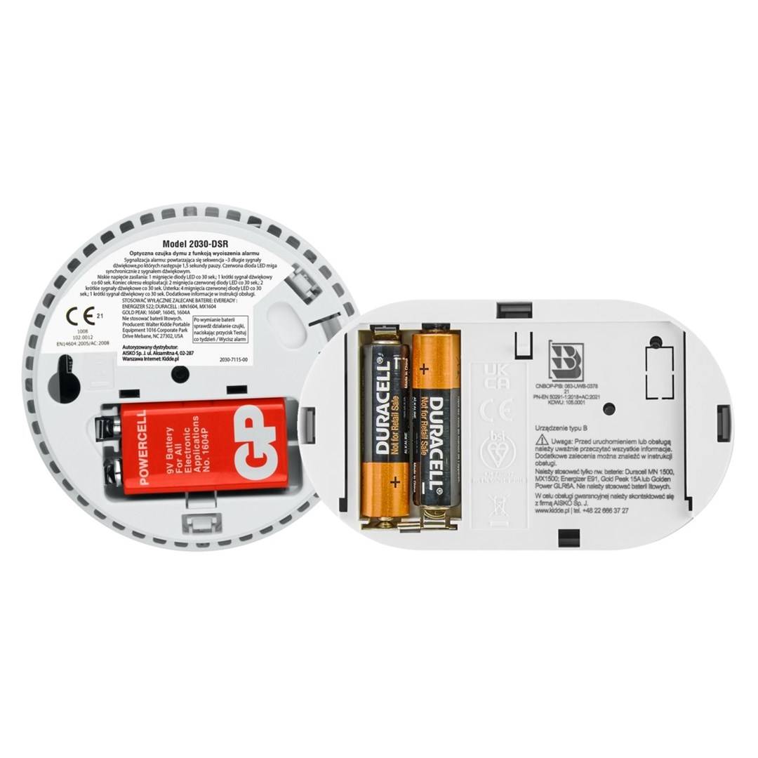 Koolmonoxidemelder K5CO + rookmelder 2030-DSR3 KIDDE-3