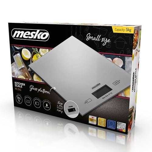 Mesko MS 3145 Elektronische keukenweegschaal Grijs Rechthoekig voor op het aanrecht-6