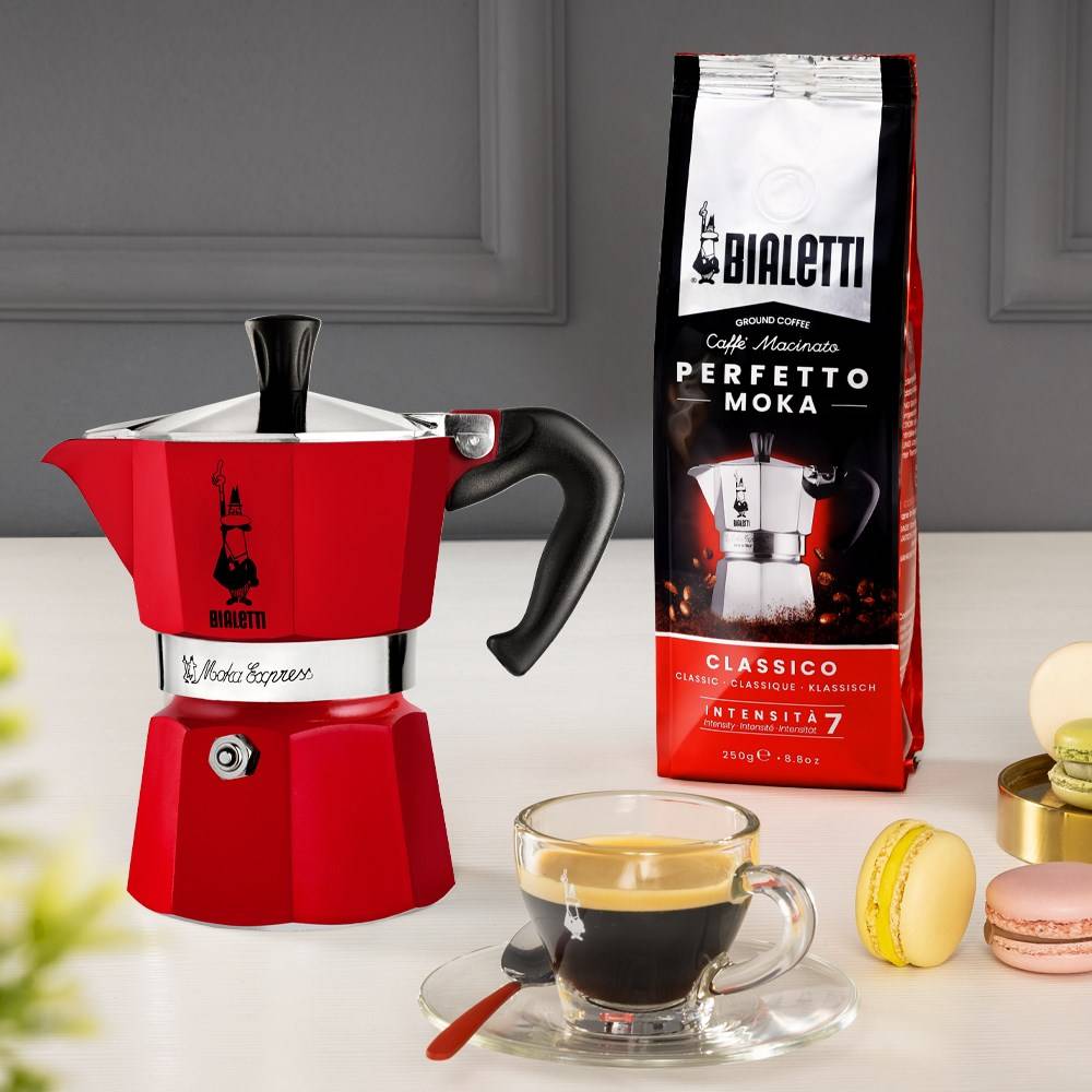 Bialetti Moka Express Mokkapot Rood-1