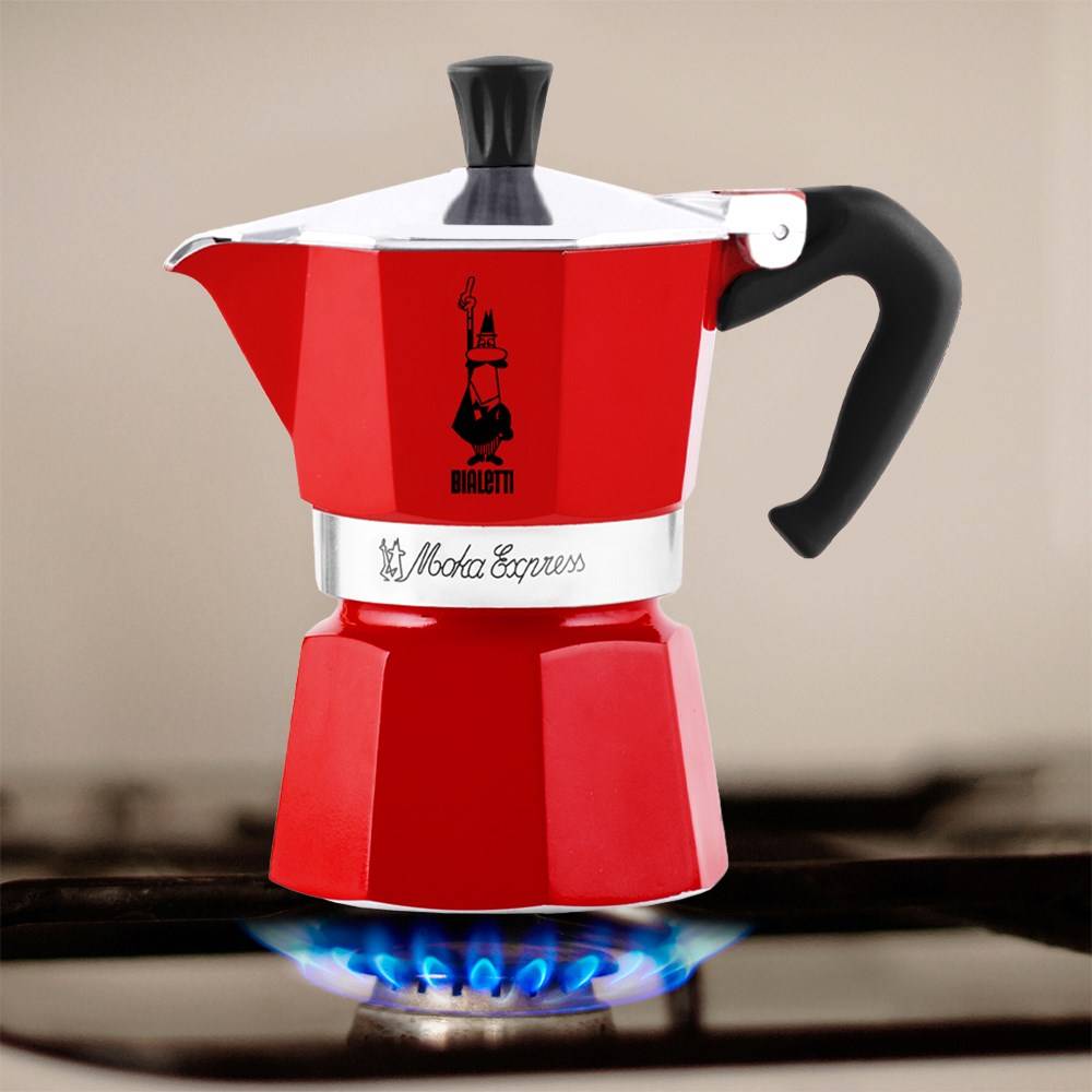 Bialetti Moka Express Mokkapot Rood-2